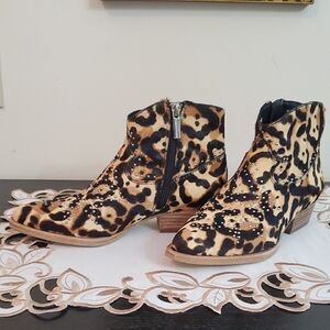 Gianni Bini Leopard Print Ankle Booties